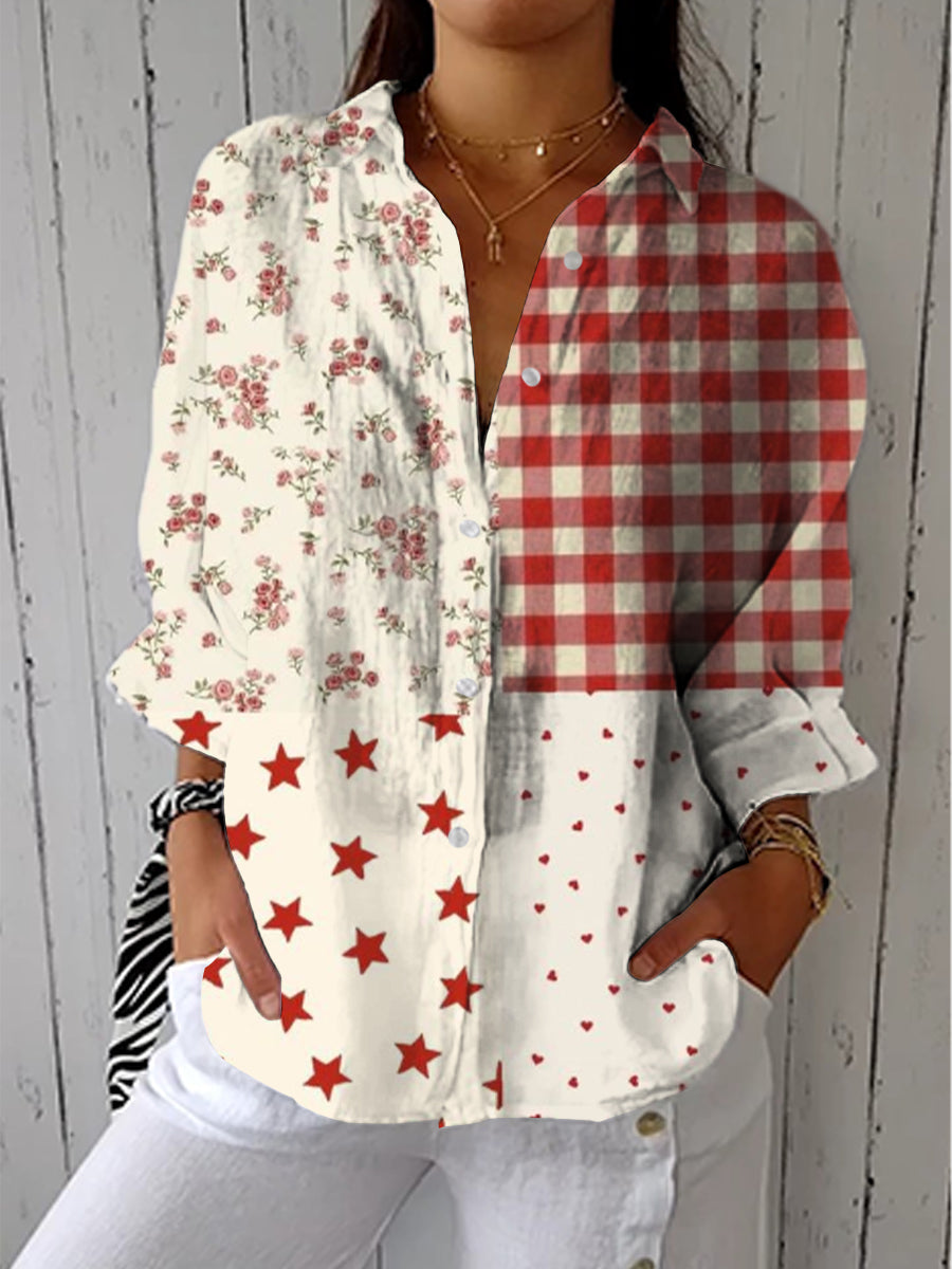 Elise - Country Patchwork Blouse