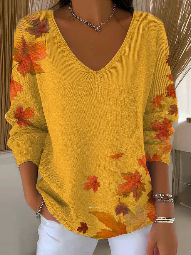 Ramsi – Knit Pullover with V-Neck