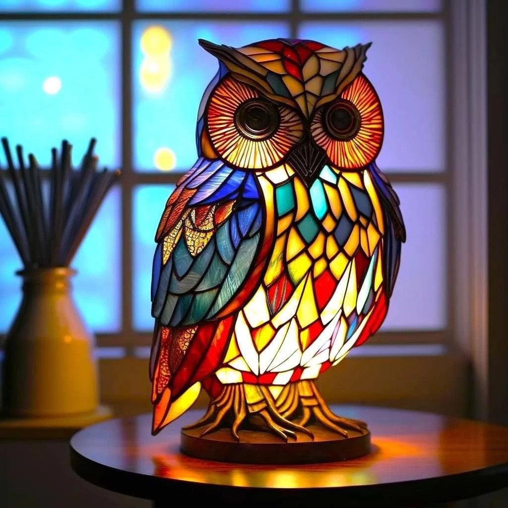 Loulou – Magic Owl Lamp in Colored Glass