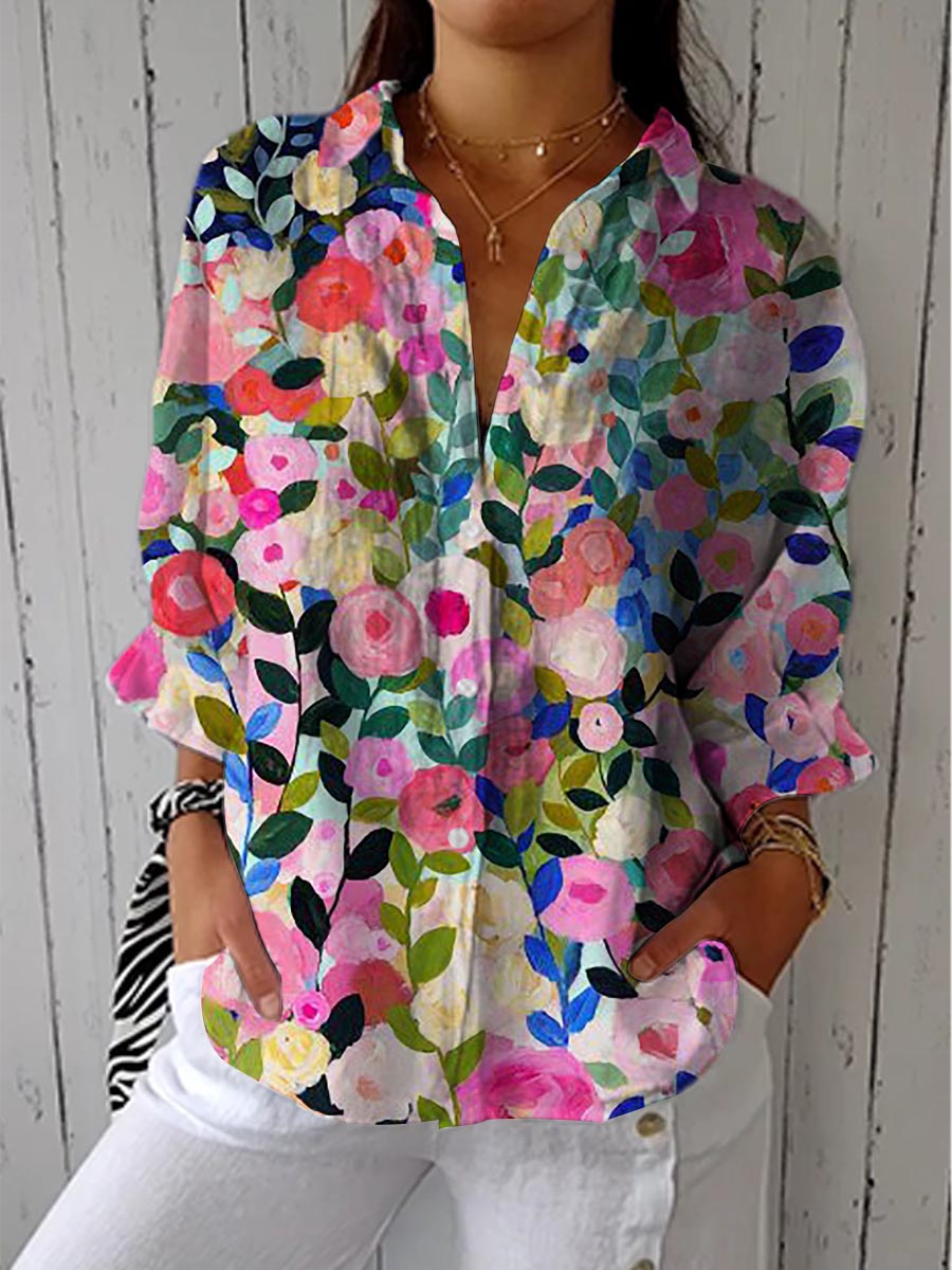 Frida - Bloom Canvas Blouse