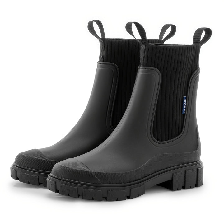 Chelsees - Comfortable Women's Rain Boots with Slip-Resistant Sole