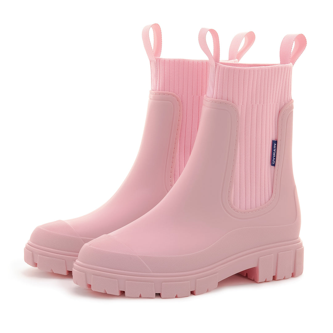 Chelsees - Comfortable Women's Rain Boots with Slip-Resistant Sole