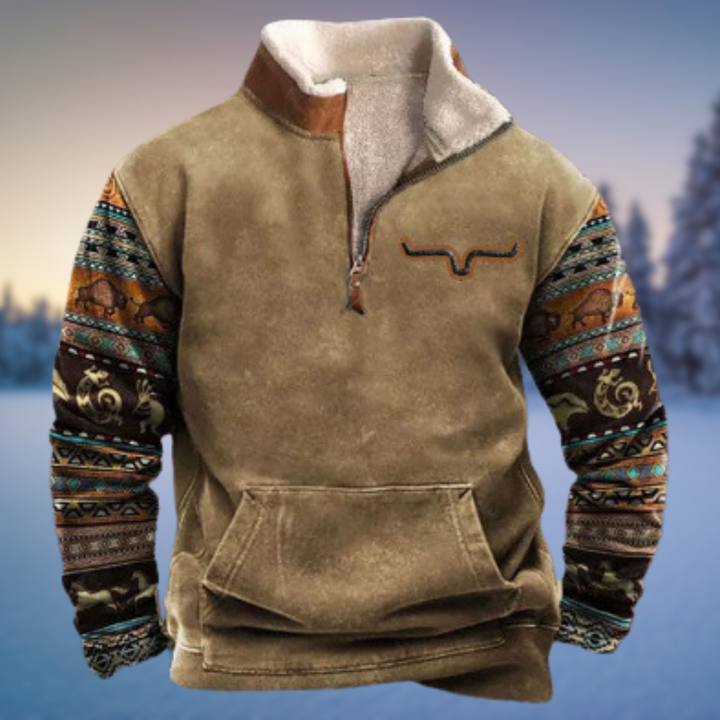 Luca – Warmer Ethno-Hoodie for Cold Days