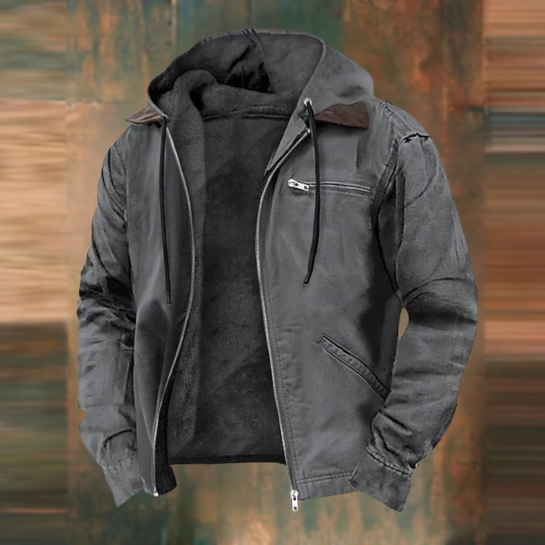 Alexander – Warm Autumn Jacket with Hood for Cold Months