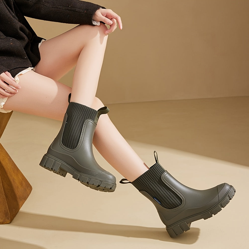 Chelsees - Comfortable Women's Rain Boots with Slip-Resistant Sole