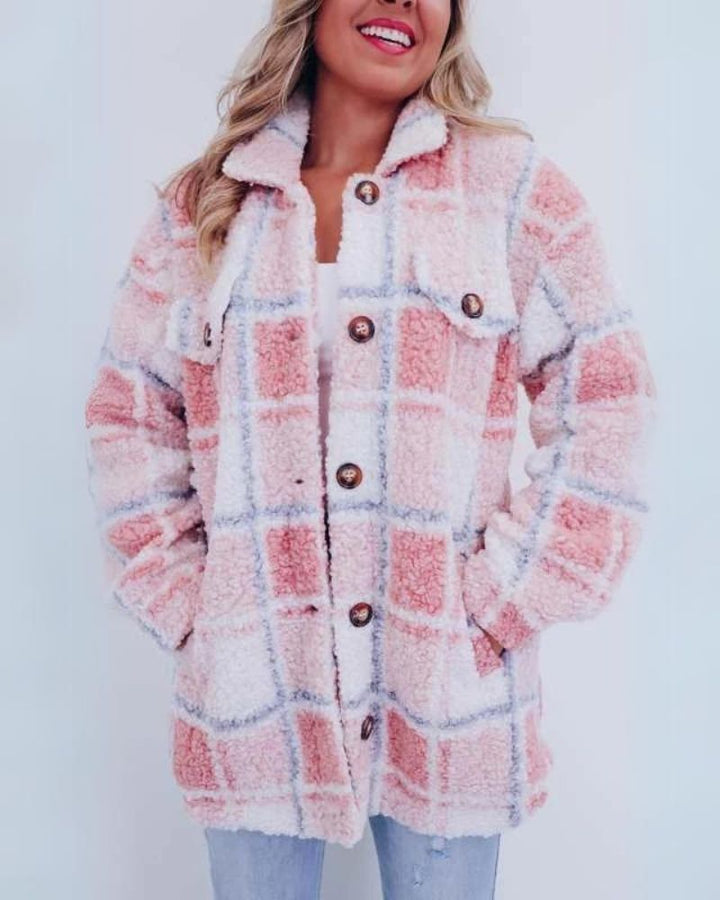 ELINARA - Checked Fleece Jacket