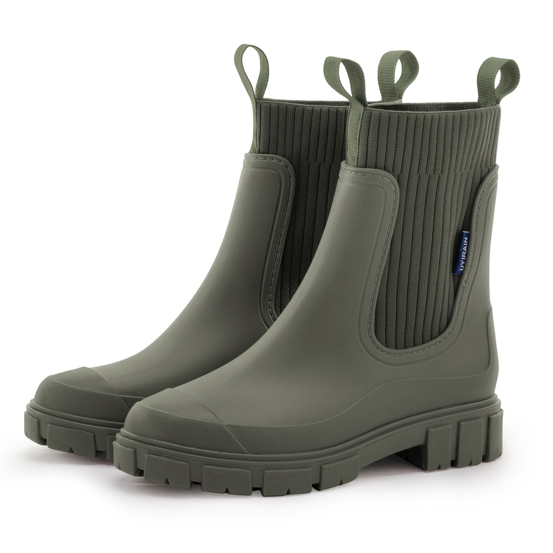 Chelsees - Comfortable Women's Rain Boots with Slip-Resistant Sole