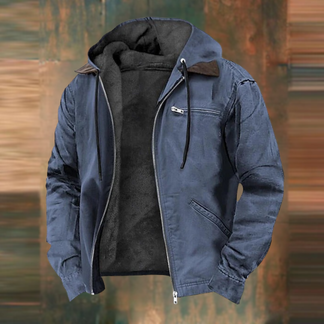Alexander – Warm Autumn Jacket with Hood for Cold Months