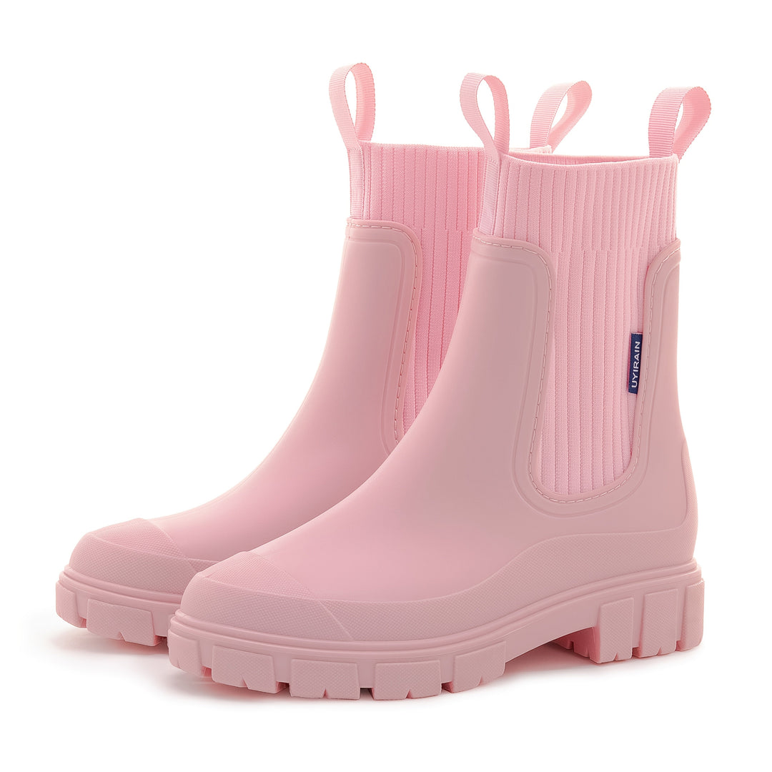 Chelsees - Comfortable Women's Rain Boots with Slip-Resistant Sole