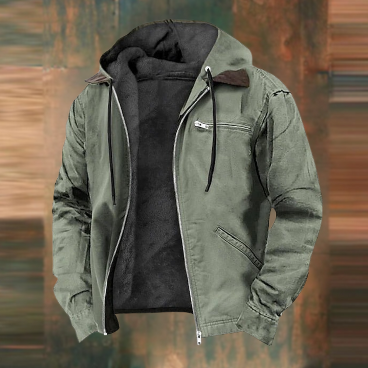 Alexander – Warm Autumn Jacket with Hood for Cold Months