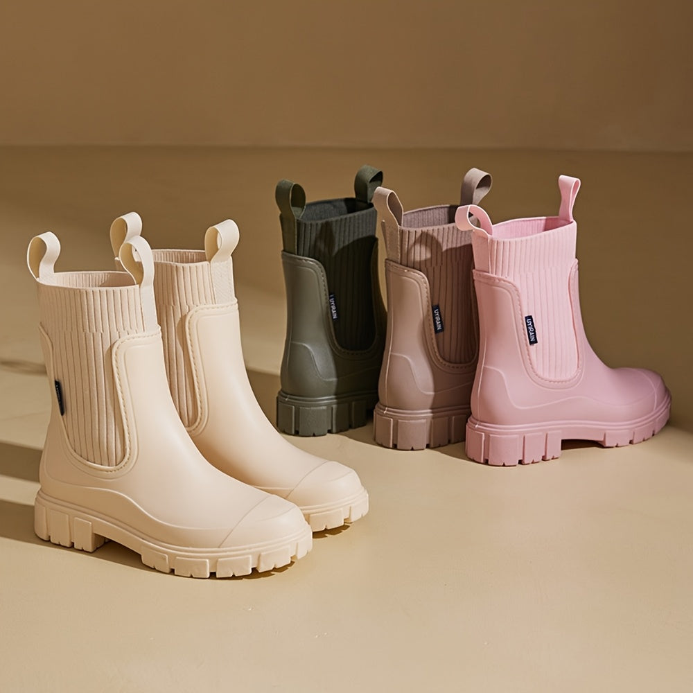 Chelsees - Comfortable Women's Rain Boots with Slip-Resistant Sole