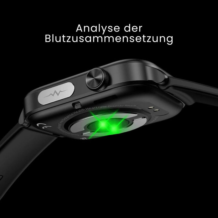 GlucoCare SOS Smartwatch for Men & Women with Blood Sugar Measurement