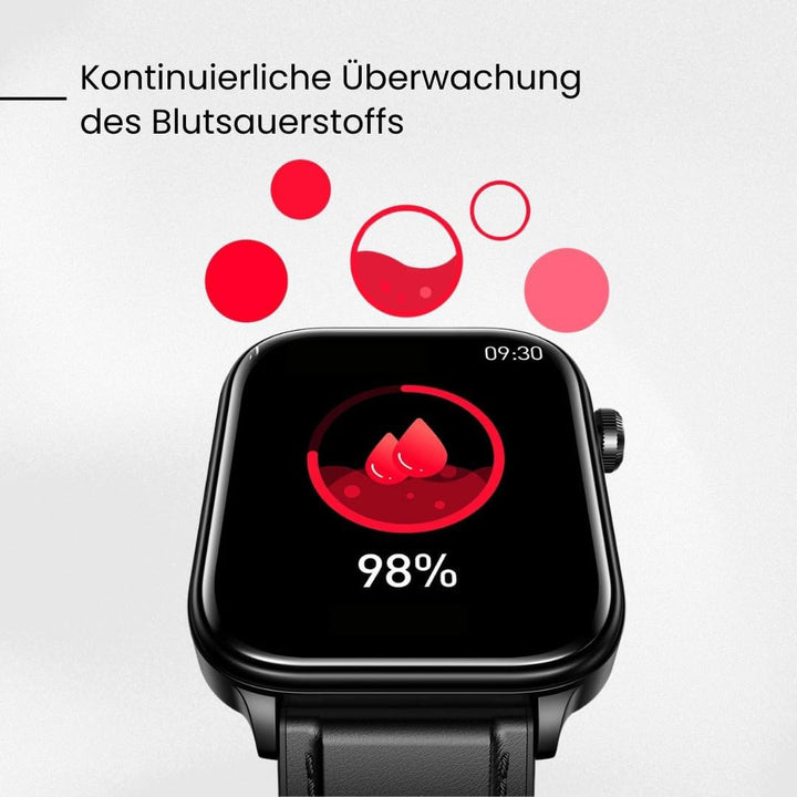 GlucoCare SOS Smartwatch for Men & Women with Blood Sugar Measurement