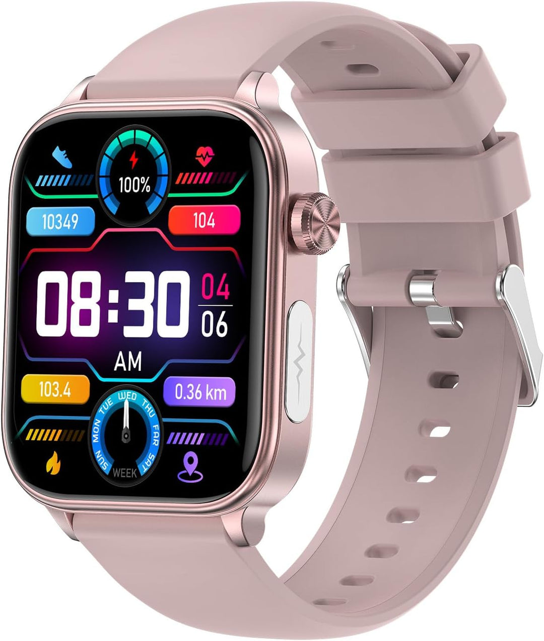 GlucoCare SOS Smartwatch for Men & Women with Blood Sugar Measurement