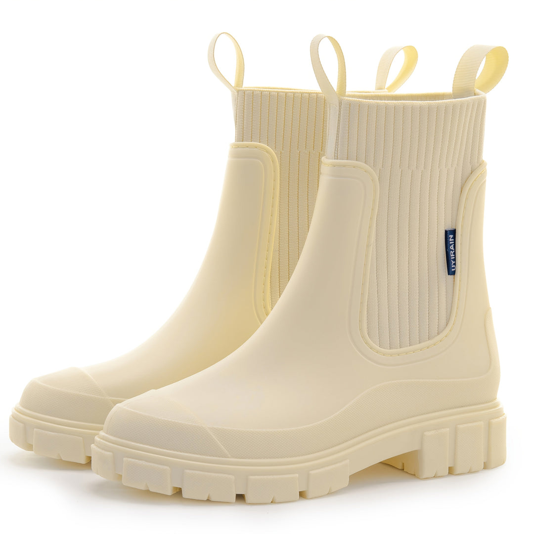 Chelsees - Comfortable Women's Rain Boots with Slip-Resistant Sole