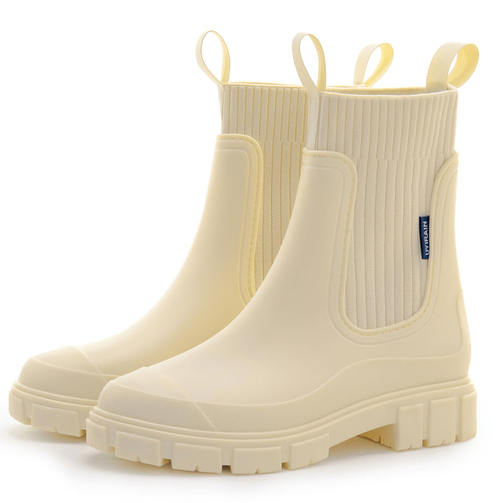 Chelsees - Comfortable Women's Rain Boots with Slip-Resistant Sole