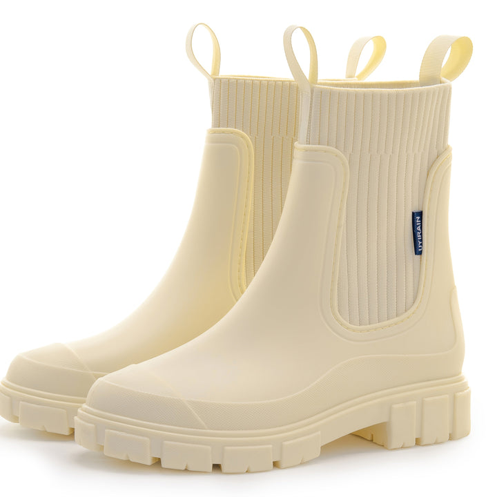 Chelsees - Comfortable Women's Rain Boots with Slip-Resistant Sole