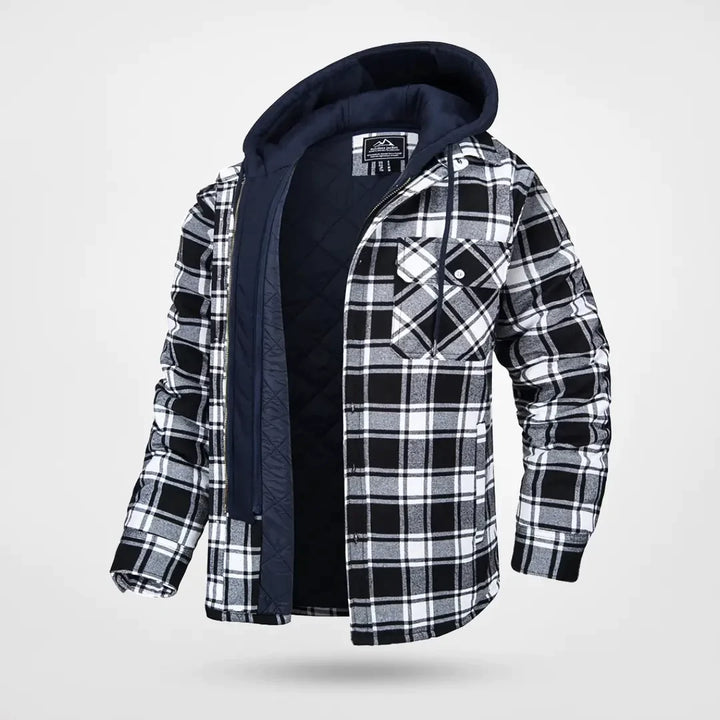 Hooded Button-Down Jacket for Men