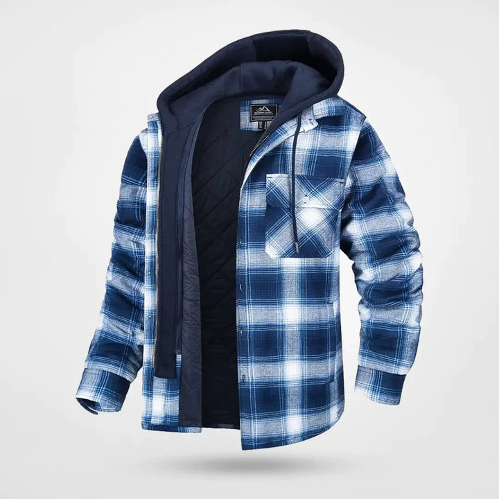 Hooded Button-Down Jacket for Men