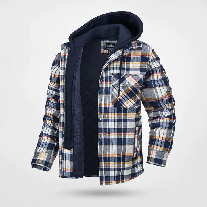 Hooded Button-Down Jacket for Men