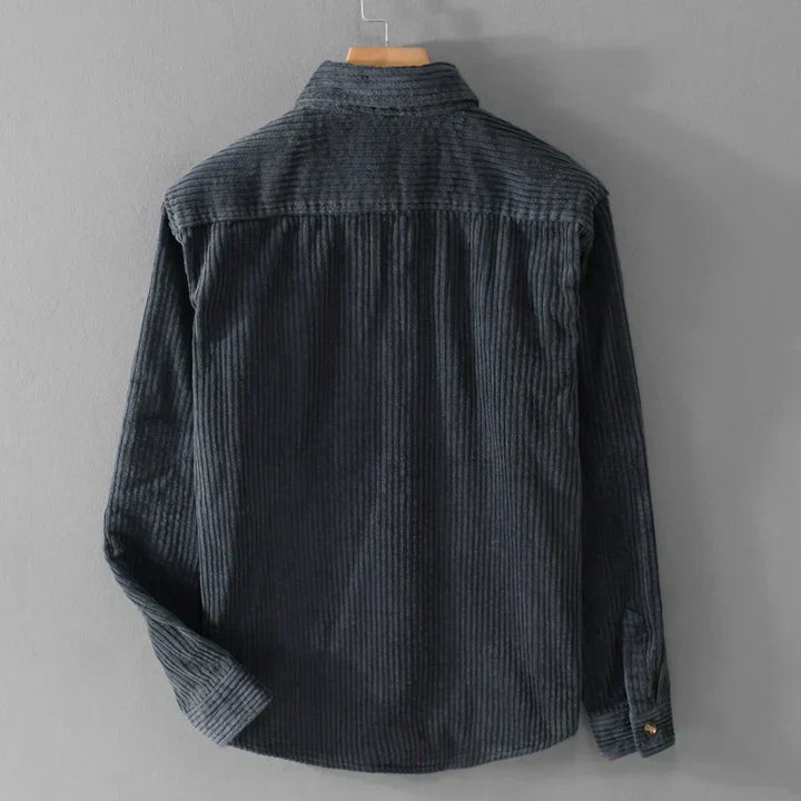 Max – Stylish Cord Shirt in Olive Green