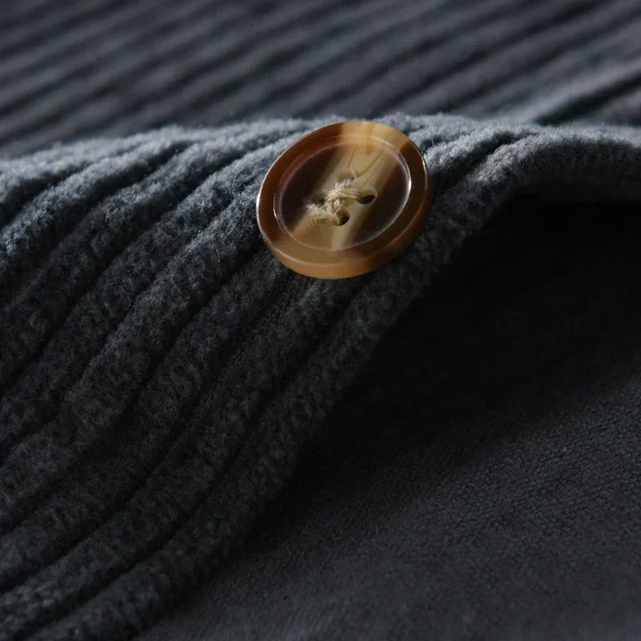 Max – Stylish Cord Shirt in Olive Green