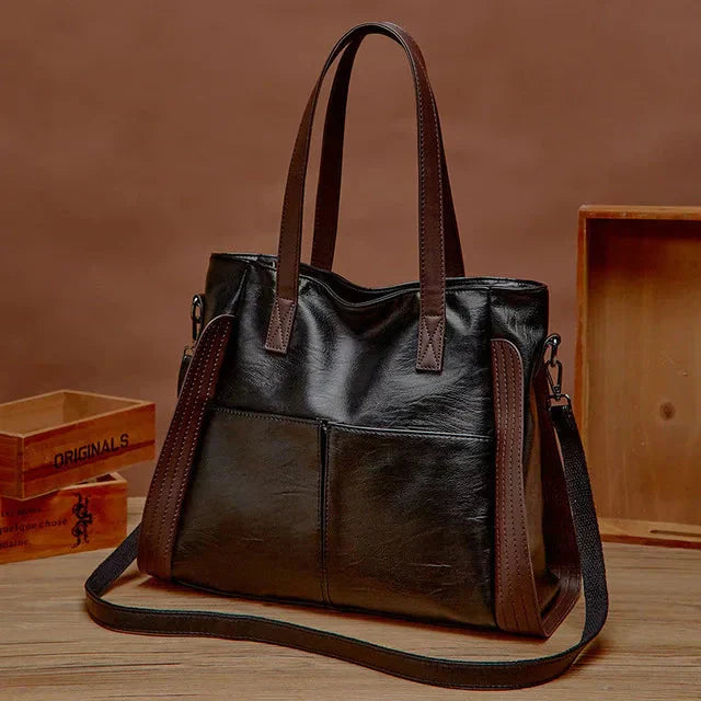 Mia | Stylish Oversized PU Leather Crossbody Bag
