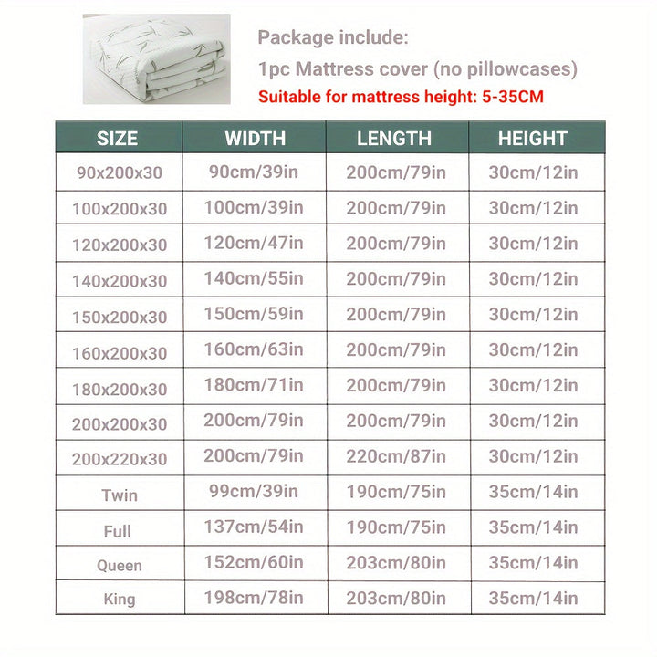 100% Bamboo Fiber Mattress Cover for the Best Sleep