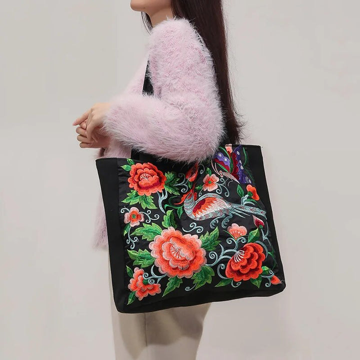 Frankie | Artistic Embroidered Tote Bag