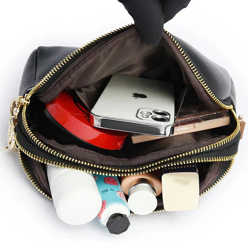 Charlotte | Sleek Compact Leather Shoulder Bag