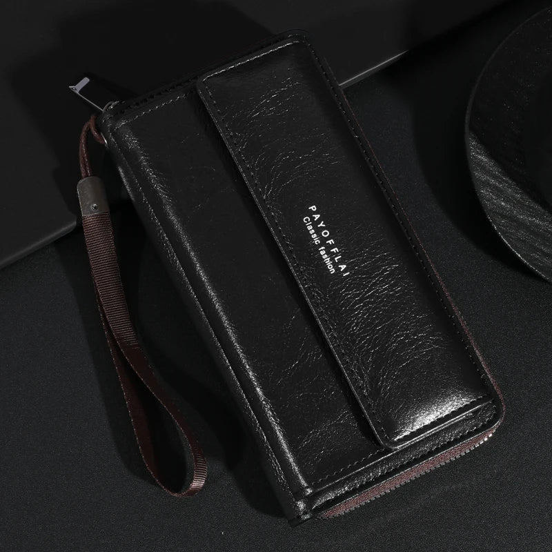 Ruby | Versatile PU Leather Zipper Clutch
