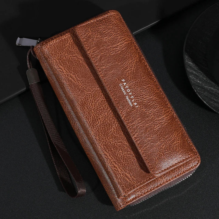 Ruby | Versatile PU Leather Zipper Clutch