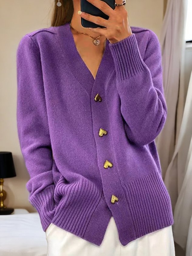 Tabea – Heart Button Cardigan