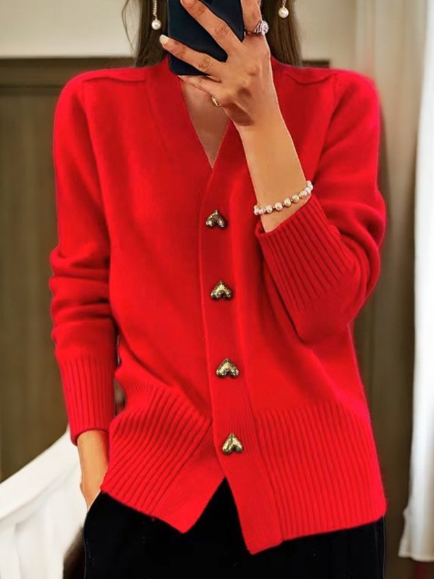 Tabea – Heart Button Cardigan